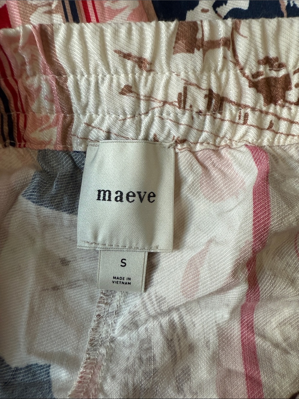 Anthropologie Maeve - Printed Wide Leg Viscose Pants - Size Small - Picture 8 of 9